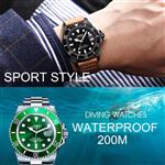 Mens Classic Luxury 316L Stainless Steel Sapphire Glass Automatic Watch 200m Waterproof Mechanical Watch
