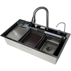 سینک ظرفشویی آبشاری پیانویی 5 کلید هایشین 90 سانت