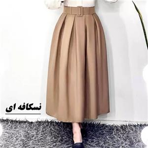 دامن با کمربند مازراتی قد 80 رنگبندی سایزبندی تا50