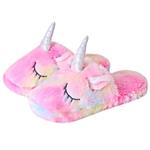 Anddyam Kids Family Unicorn Slippers Household Anti-Slip Indoor Home Slippers for Girls and Boys