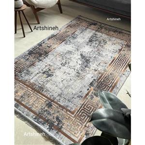 فرشینه مخمل ترک طرح ورساچه طوسی کد h467 (پس کرایه)