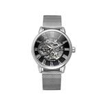 Mechanical Watch Hand-Wind Skeleton Stainless Steel Roman Numeral Luminous (A) 