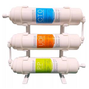 فیلتر تصفیه آب یخچال ساید مدل 3 مرحله ای اینلاین با پایه خود ایستا کد DNTFIT