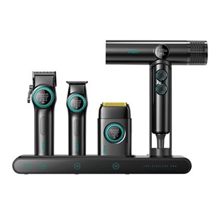 ست حرفه‌ای سشوار و ماشین اصلاح وی‌جی‌آر مدل Stepless Pro مجموعه ۴ عددی