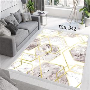 فرش پارچه‌ای دفه مدل فرشینه طرح مدرن کد 342