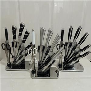 سرویس کارد و ساطور آشپزخانه 9 پارچه پایه مربع سافلون