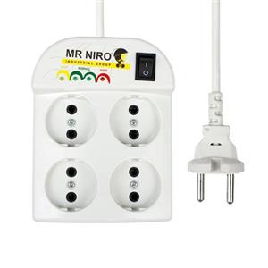 محافظ برق 4 خانه کلید بزرگ مستر نیرو ( Mr Niro ) با کابل 2.7 متری 10 آمپر