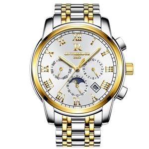 Mens Swiss Automatic Movement Watches,Stainless Steel Waterproof Wrist Watch