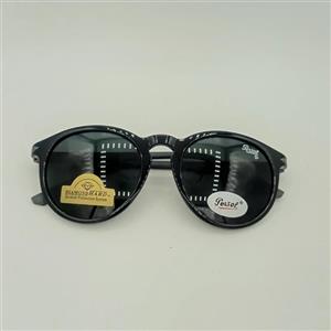 عینک آفتابی گرد پرسول persol شیشه الماس دسته فنر کد 8084 ایتالیا
