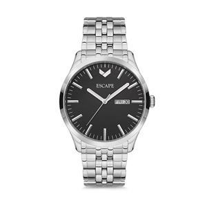 Escape Men's Tahoe 42MM 3 Hand/Date Silver Case on Silver Stainless Steel Bracelet Watch