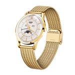 Henry London Unisex Westminster Watch with Analogue Display and Polished Gold Bracelet Strap HL39-LM-0160