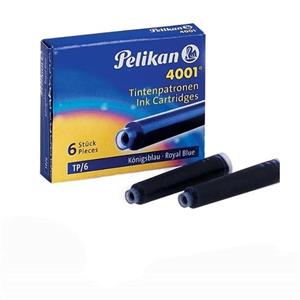 جوهر خودنویس شش عددی پلیکان در رنگهای ابی قرمز مشکی