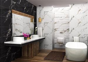 کاشی طرح سنگ کلکته گلد آلیسا الوند 30 در 90 براق