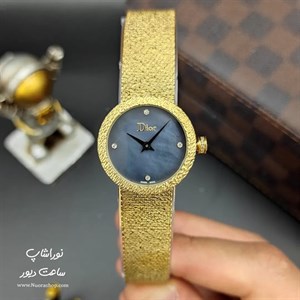 ساعت زنانه دیور la d de dior satine نقره ای صفحه مشکی