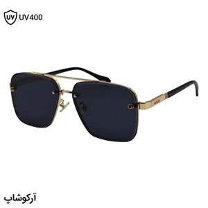 عینک آفتابی گوچی با فریم طلایی رنگ، شکل مربعی و لنز دودی سایه روشن مدل GG1219