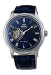 ORIENT Classic Automatic with Hand Winding Open Heart Dome Crystal Roman Blue AG00004D