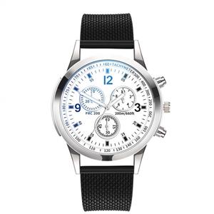 Mens Simple Watch Analog Quartz Stainless Steel Mesh Band Dial Casual Wrist Watches for Men