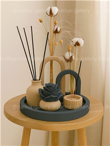 ست دکوری لوکس کرم طوسی | تزیینی منزل