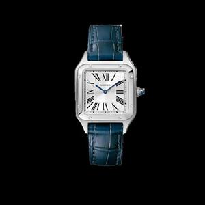 ساعت کارتیه د موند متوسط نقره ای بند سبز Cartier Dumon