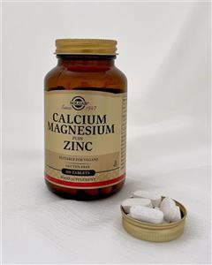 قرص کلسیم منیزیم زینک سولگار100عددی  Solgar Calcium Magnesium Plus Zinc