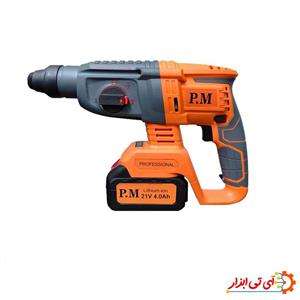 بتن کن شارژی براشلس 21 ولت 4 آمپر پی ام تک باتری مدل PM 11253