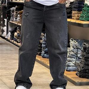 شلوار بگ استایل مردانه پارچه جین کجراه