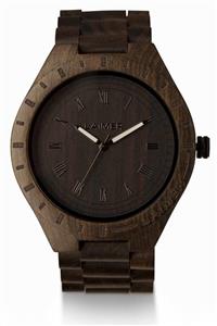LAiMER Men's Wooden Watch Black Edition - Wrist Watch Made of Natural Sandalwood - Nature & Lifestyle for Mens 