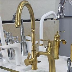 شیر ظرفشویی تک رستاک مدل نگین رنگ طلامات (ارسال رایگان)