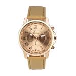 Alalaso Women's Geneva Roman Numerals Faux Leather Analog Quartz Watch