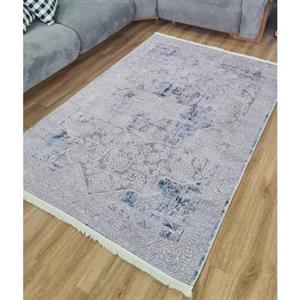 فرشینه | فرش چاپی برند حسن نیا چاپی مخمل طوسی طرح پتینه M204 (پس کرایه)