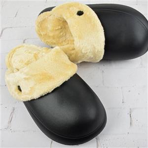 دمپایی حوله ای زیتون مدل جلو بسته BK.1854