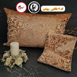 رو بالشی مخمل پتینه‌ای تراکم بالا کد محصول 001 برند خوشنام هگمتان  یک جفتی