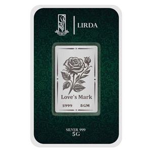 شمش نقره لیردا مدل گل رز 5-999 