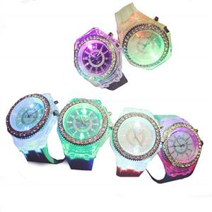 CdyBox Silicone Bling Watch LED Luminous Colorful Lights Sport Watches Girls Boys (6 Pack) 