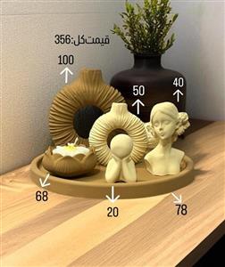 گلدان چروک استند شات شمع مجسمه ناتالی مجسمه متفکر(دکوری۶تیکه)