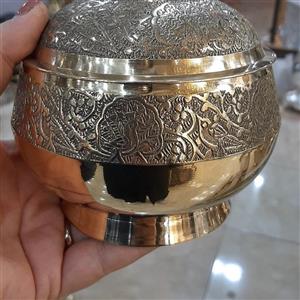 قندان برنزی طرح طاووس هندی  