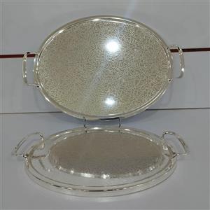 سینی 2 تایی استیل مولینر عربی سیلور کد 868S با ارسال رایگان