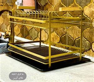 جاظرفی آلمینیوم دو طبقه طلایی آلوین