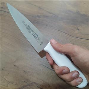 چاقو آشپزخانه اکبری دسته زرد کد P87B بسته 1 عددی با ارسال رایگان