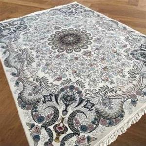 فرش ماشینی 700 شانه طرح رادین سرمه ای