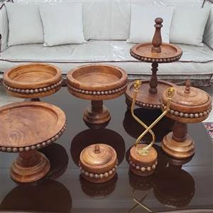 ست پذیرایی مدل توپی چوب راش 