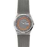 Skagen Men's Titanium Watch with Orange Accents