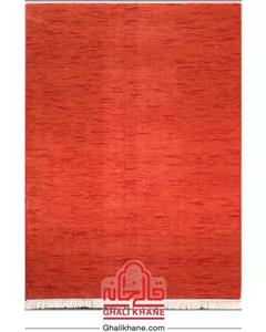 فرش ماشینی 320 شانه زمینه نارنجی حاشیه نارنجی مدل ستاره کویر یزد کلکسیون شاهسون کد SH-B072-5035