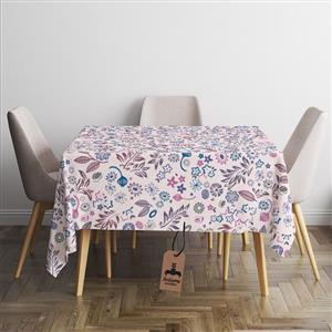 ست رومیزی 4 تیکه رومیزی باز مدل گل و برگ کد 11053