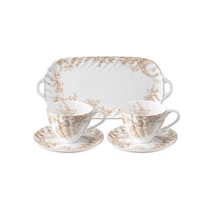 سرویس عصرانه خوری 5 پارچه گلدکیش طرح سارینا کد GK701154-6