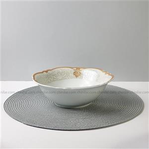 چینی پردیس کاشان فله ای کاسه سالاد طرح غزال کد 818