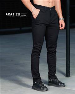 شلوار کتان مردانه فاق بلند رگولار فیت جودون بافت طوسی