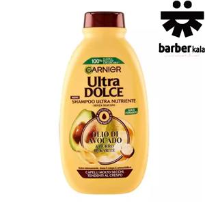 شامپو تغذیه کننده آووکادو و شی باتر گارنیر Garnier Ultra Dolce مناسب موهای فر 300 میل