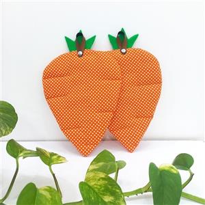 دستگیره آشپزخانه فانتزی طرح هویج(یک جفت)- رنگ نارنجی