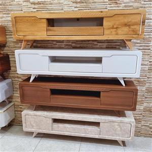 میز تلویزیون شبستان مدل 2026 رنگ بلوط تمام ام دی اف